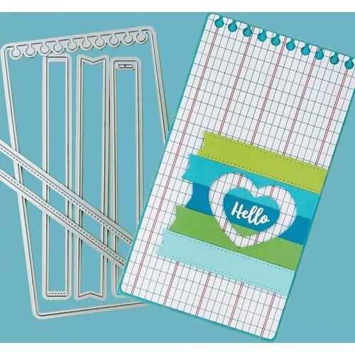 Notebook Shape Banner Metal Cutting Dies Scrapbooking For Crafts Card Album Making DIY Embossing Stencil New Dies 2021