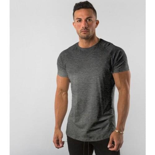 Mens T-shirt Short Sleeve Man Streetwear Casual Top Tees Summer Fitness Bodybuilding Shirt Men Cotton T-shirts For Male Top