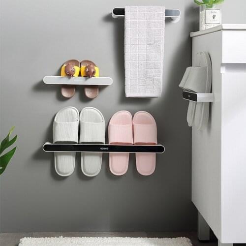 Slipper Rack Quality Wall-mounted Bathroom Towel Organizer Storage Rack Save Space Towels Rack Towel Shelf Bathroom Supplies