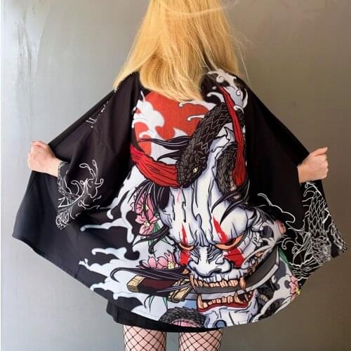 Kimono Women Japanese Haori Yukata Samurai Clothing Summer Beach Women Kimono Cardigan Clothes Shirt Blouse Kimono Cosplay