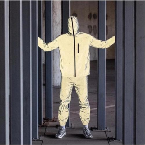 Dropshipping Men Women Couple Reflective Jacket set (Jacket + Pants)