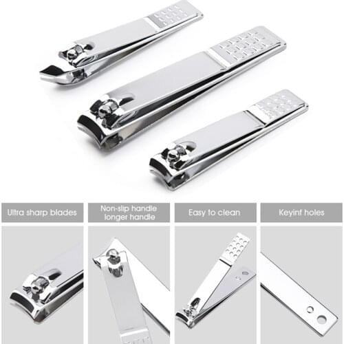 Nail Clippers Stainless Steel Wide Jaw Opening Manicure Fingernail Cutter Thick Hard Ingrown Toenail Scissors Tools Nail Trimmer