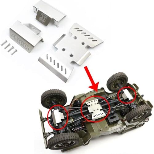 Metal stainless steel Full Armor Chassis Armor Guard Plate for FMS 1/6 1941MB Willis SCALER Climber Jeep RC Climber Car