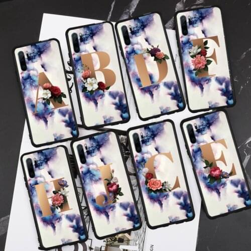 Initials marble Phone Case For Huawei Honor view 7a5.45inch 7c5.7inch 8x 8a 8c 9 9x 10 20 10i 20i lite pro