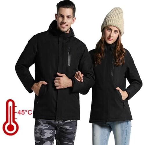 2019 Winter Waterproof Jacket Men Solid Down Cotton Hiking Jacket Keep Warm USB Hunting Vest Men Women Outdoor Heated Vest +size