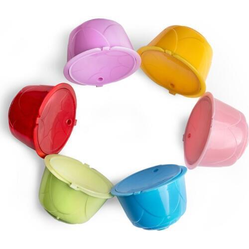 Plastic Reusable Refillable Coffee Filter Capsule Cup For NESPRESSO Dolce Gusto Machines Cafe Kitchen Coffee Machine Filter