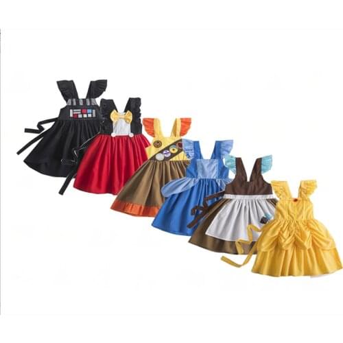 Girls Boba Fett Dress Princess Star Wars Dress inspired Boba Fett costume for children toddler dresses kids summer clothes