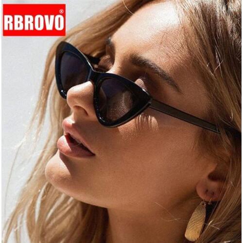 RBROVO 2021 Cateye Sunglasses Women Classic Vintage Luxury Brand Sun Glasses Shopping Retro Lunette De Soleil Femme UV400