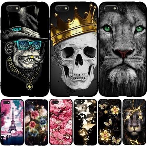 Silicone Case For 5.45" Huawei Y5 2018 Printing Cute Cover Case For Huawei Y 5 Y5 Prime 2018 Fundas Coque Phone Bags Bumper Etui