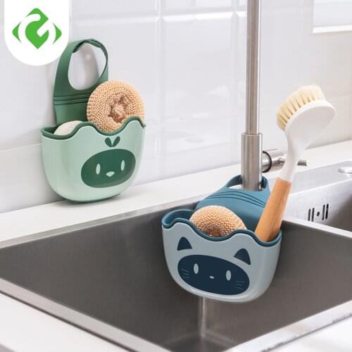 Kitchen Sink Drain Rack Sponge Soap Debris Rack Plastic Hanging Storage Basket Faucet Organizer Shelf Portable Home Kitchen Tool