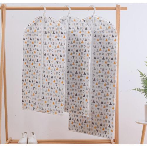 Cartoon Clothing Dust Cover with Zipper PEVA Craft Printing Garment Waterproof Case Wardrobe Organization Storage Bags FC101