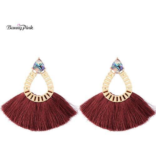 Chunky Alloy Water Drop Pendant Studs Earrings For Women Ethnic Tassel Post Earrings Fashion Jewelry Pendientes Bijoux Femme