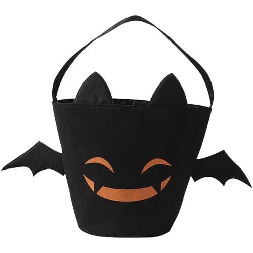 1pc Halloween Loot Party Kids Pumpkin Trick Or Treat Tote Bags Candy Bag Halloween Candy Storage Bucket Portable Candy Bucket