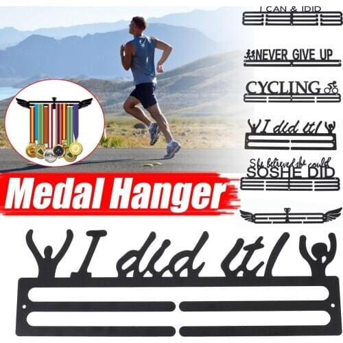 18 Types Inspirational Black Medal hanger Stainless Steel medal holder Sport Medal display rack