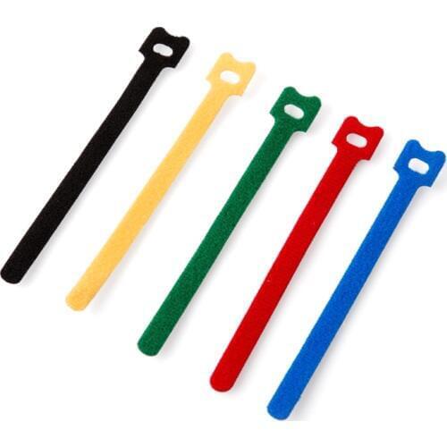 20pcs Cute Cat Hook and Loop Cable Band Table Management Organizer 15cm Nylon Straps for Computer Household Office School F5169