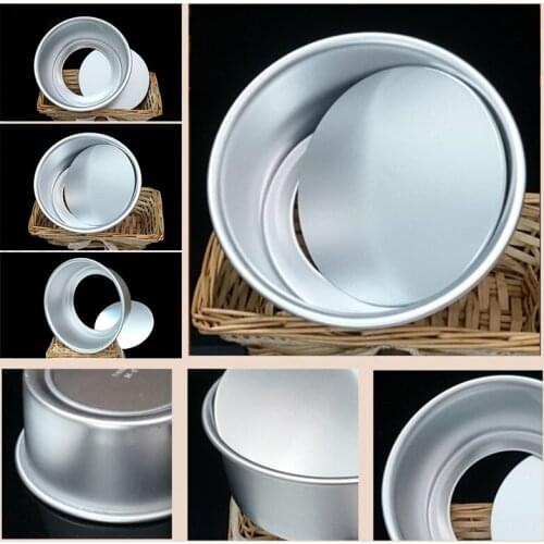 4/5/6/8/9/10inch Aluminum Alloy Nonstick Round Cake Pan Baking Mould with Removable Bottom DIY Baking Tools Home Accessories