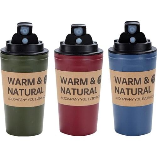 500ml Casual Mug Coffee Cup With Cover Plastic Coffee Insulated Water Cup Portable Outdoor Cup Sport Water Bottler For Gifts
