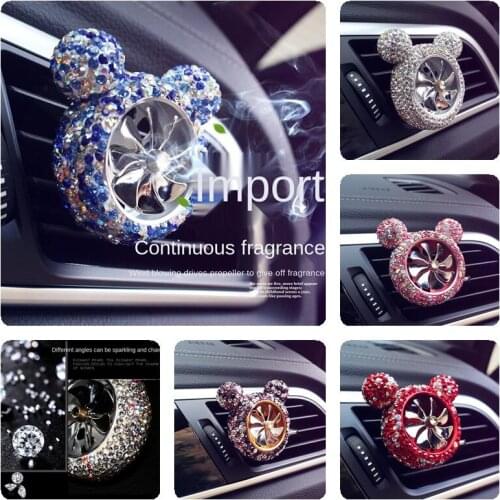 Disney Mickey Mouse Car Air Freshener luxurious air conditioner outlet fan Parfum Flavoring for Auto Shiny Interior Accessorie