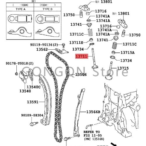 CAR intake valve 2005- 2020 Toy ot aIQ SCI ON IQ VIT Z RAC TIS exhaust valve valve stem throttle valve assembly