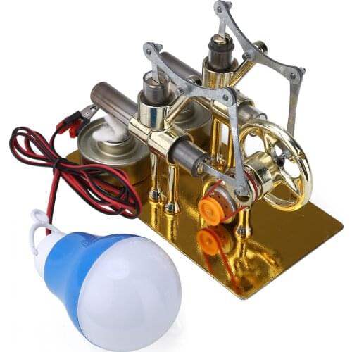 1set Stirling Engine Balance Engine Motor Model Heat Steam Education DIY Model Craft Discovery Alternator Parts Accessories