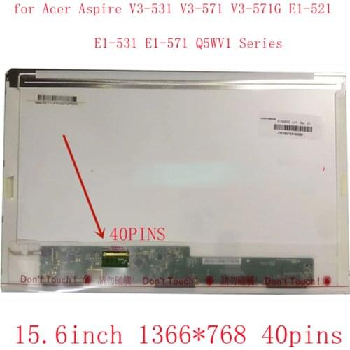 Freenshipping Laptop LCD Screen for Acer Aspire V3-531 V3-571 V3-571G E1-521 E1-531 E1-571 Q5WV1 Series