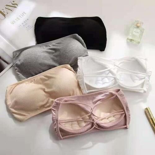 Bra Tube Top Large Size Womens Fashion Seamless Seamless Strapless Anti-glare Soft Anti-exposure Wrap Invisible Strapless