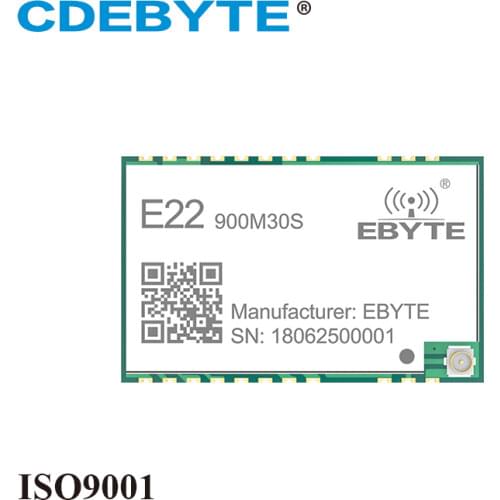CDEBYTE E22-900M30S SX1262 30dBm 915MHz SMD Wireless Transmitter Receiver Stamp Hole IPEX Antenna SPI Long Range rf Module