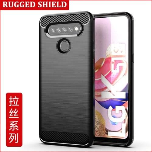For LG K51S K41S Folder 3 K61 Q61 Aristo phoenix 5 5+ k31 Carbon Fiber Cover Full Protection Phone Case Cover Shockproof Bumper