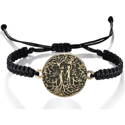 Double Sided Carved bracelet Parent &Several Children Family Tree of Life bracelet Mom Kid Mothers Fathers Day Gift Dropshipping