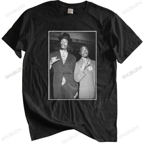 Cotton Tshirt mens summer Tops 2pac Snoop Doggy Dogg T-Shirt Tupac Shakur Westside Man Brand T-shirt Bigger size