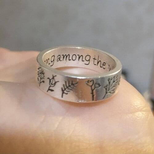 Women Vintage Simplicity Carved Flower Ring Bohemian Delicate Wildflowers Floral Daisy Handmade Ring for Men for Female Gift