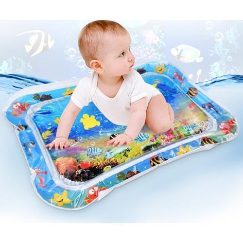 Hot Sales Baby Kids water play mat Inflatable Infant Tummy Time Playmat Toddler for Baby Fun Activity Play Center Water Cushion