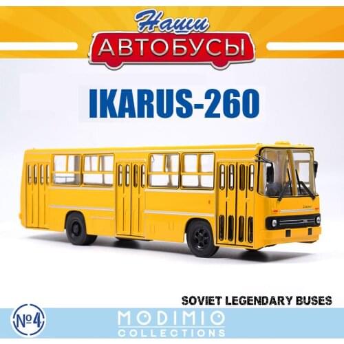 1:43 Scale Ikarus-260 Soviet Legendary Buses Alloy Metal Diecast Toy Vehicles Simulation High Quality Bus Car Truck Model Toys