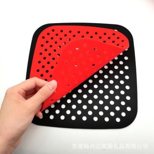 Reusable 1pc Air Fryer Square Baking Pads Food Grade Silicone Square Baking Tools Silicone Oil Mats Bun Cake Grilled Saucer