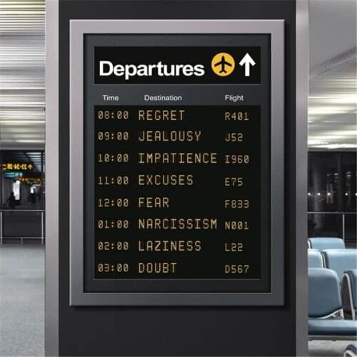 Modular Pictures Canvas Wall Artwork Paintings Nordic Style Aircraft Schedule Printed Poster Home Decoration for Office Wall Art