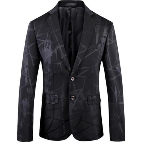 2019 Fashion Vintage Black Blazer Men Autumn Winter Slim Fit Blazer Masculino Business Casual Suit Jacket Men Chaquetas Hombre
