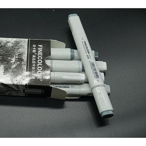 Greys 7 styles Dual Tip Alcohol Based Ink Neutral Gray Color Sketch Art Set Manga Drawing Marker Gray Tones Manga Professional
