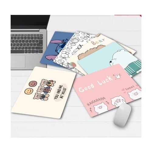Non-slip Mouse Pad Cute Mat for Mouse Office 21x26cm Kawaii Mice Waterproof Desktop Mats Cartoon Girls Notebook Pad