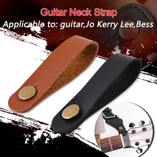 1pc Vintage Guitar Neck Strap Holder Button Safe Lock Leather Belt for Ukulele Bass Acoustic Electric Guitar Accessories
