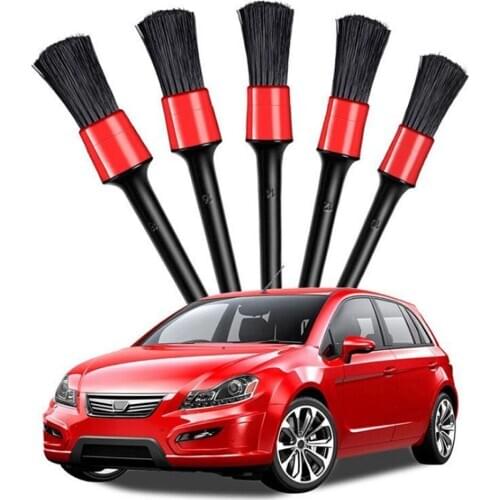 5pcs Car Detailing Brush Auto Cleaning Car Cleaning Detailing Set Dashboard Air Outlet Clean Brush Tools Car Wash Accessories