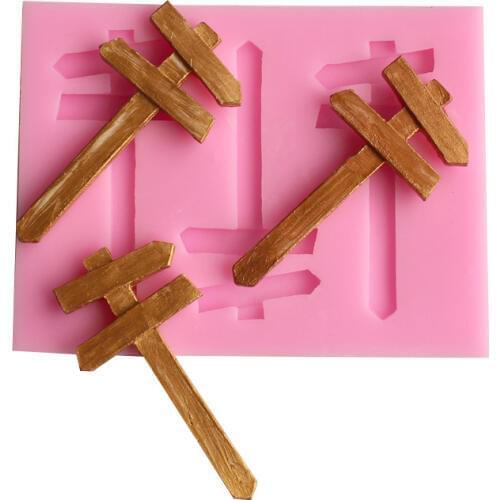 Road Sign Shape Fondant Silicone Mold Cookies Biscuits Molds Candy Chocolate Mould DIY Baking Cupcake Decoration Tools Clay Soap