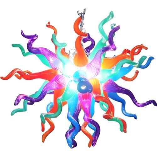 Nordic Glass Chandelier Multi-color LED Pendant Lamps Hanging Lamps Bedroom Kitchen Modern Chandelier Light