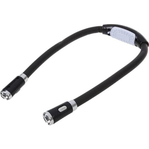 LED Flex Neck Reading Book Light Huglight (black 4 Modes)