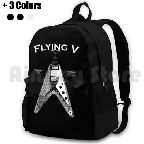 The Flying V Outdoor Hiking Backpack Riding Climbing Sports Bag Flying V Guitar Guitar Guitars Electric Guitar Music N Roll