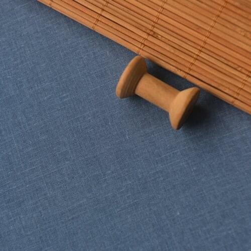 High quality flax and cotton fabric indigo tissu Coat dress robe curtain tablecloth sewing