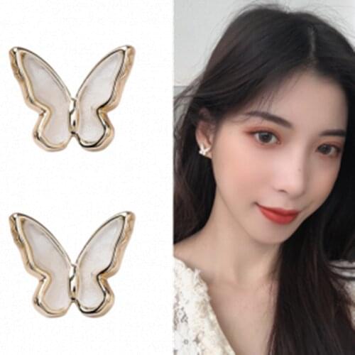 2021 Trendy Personality Net Celebrity Niche Earrings S925 Small Butterfly Earrings Female One Generation Support Mixed Batch