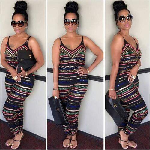 2018 Women Bohemian Bodysuit Rompers Womens Jumpsuit Sleeveless Sexy Backless Full Length Bodycon Jumpsuits