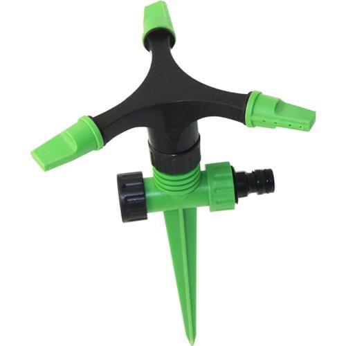 1 Pc Automatic 360 Degree Spiked Rotating Sprinklers Garden Yard Lawn Watering Irrigation 3-arm Circular Spray Nozzles