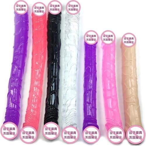 45cm Soft Jelly Dildo Double Long Realistic Dildos Vaginal Anal Plug Cock Lesbian Flexible Fake Penis For Women Dildos Sex Toys