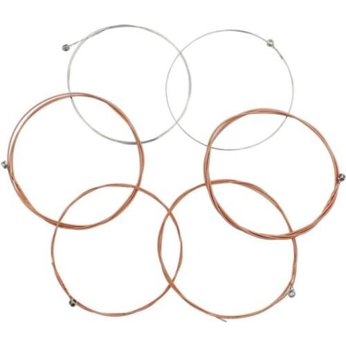 6pcs/set Practical Durable Acoustic Folk Guitar Strings Guitar Accessories Steel Wire Replacement Parts guitar accessories